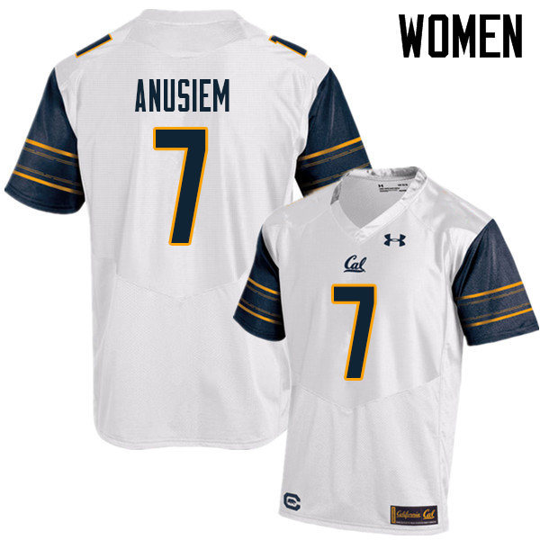 Women #7 Chigozie Anusiem Cal Bears UA College Football Jerseys Sale-White